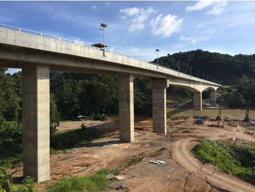 Bridge over Batang Baleh under construction